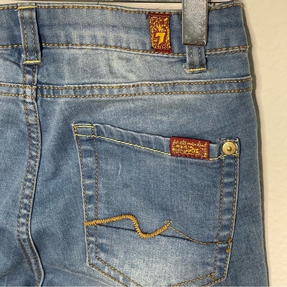 7 For All Mankind Mid Rise The Skinny girls jeans blue size 12 - Picture 6 of 9